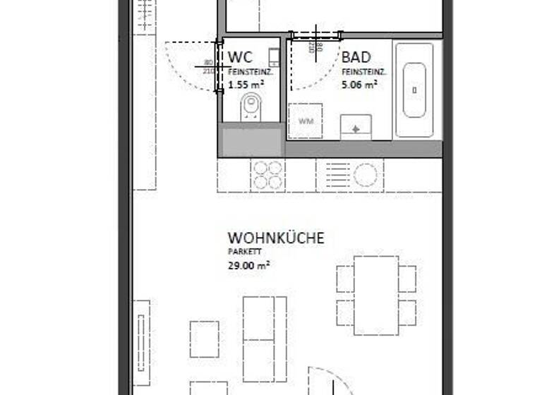 Wohnung zum Kauf 368.000 € 2 Zimmer 55,6 m² 7. Geschoss Josef-Deutsch-Strasse 5 Wien 1100