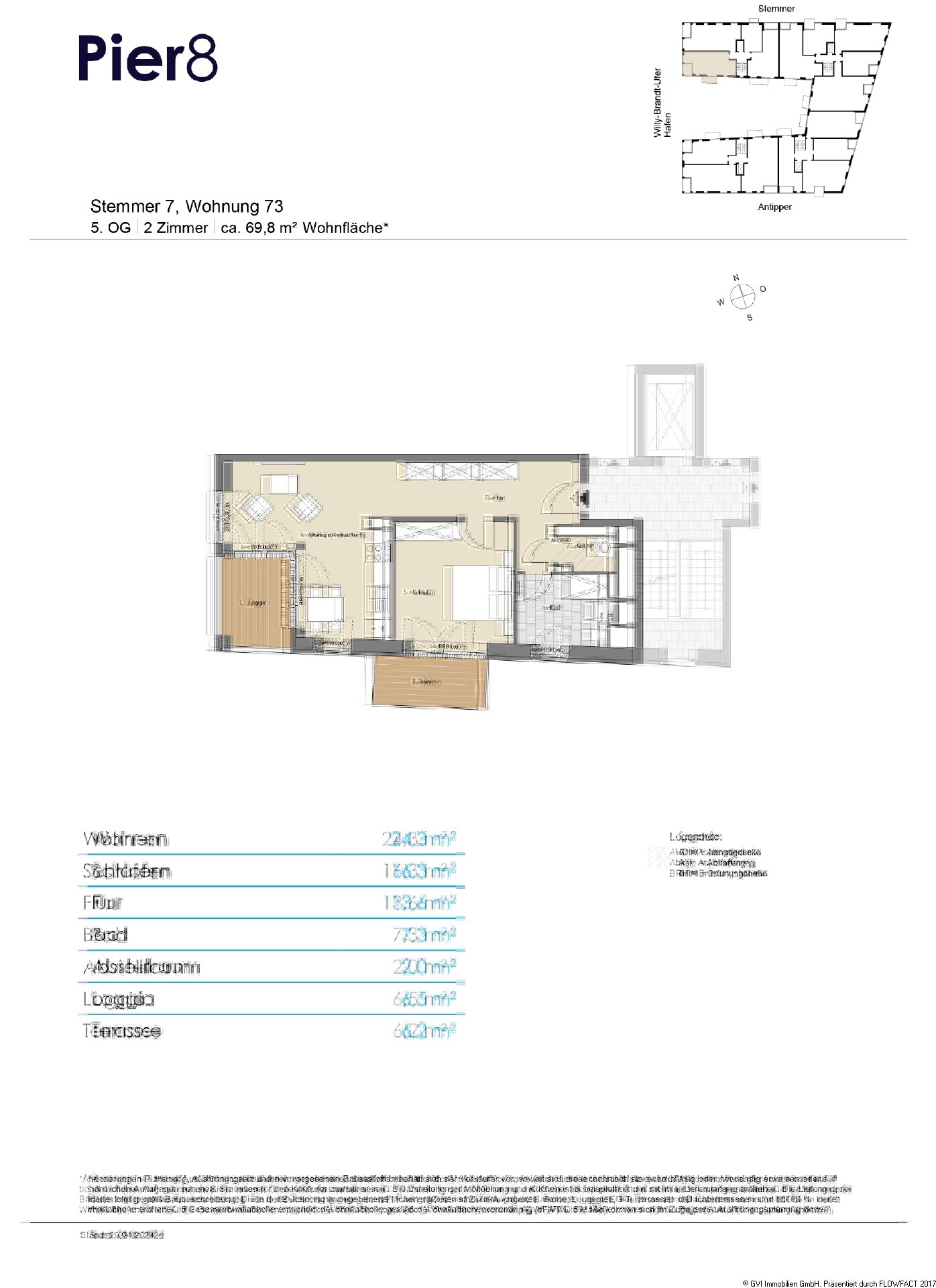 Wohnung zum Kauf provisionsfrei 501.200 € 2 Zimmer Gaarden - Ost Bezirk 1 Kiel 24143