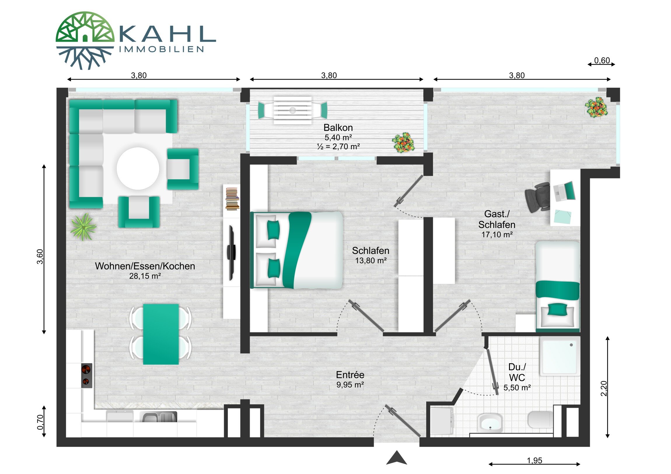 Studio zur Miete 1.010 € 3 Zimmer 77 m²<br/>Wohnfläche 3.<br/>Geschoss 01.03.2025<br/>Verfügbarkeit Warmbach Rheinfelden (Baden) 79618