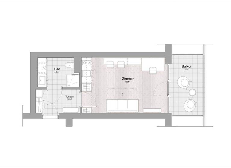 Studio zur Miete 459 € 1 Zimmer 27,1 m² Sankt Leonhard Graz 8010