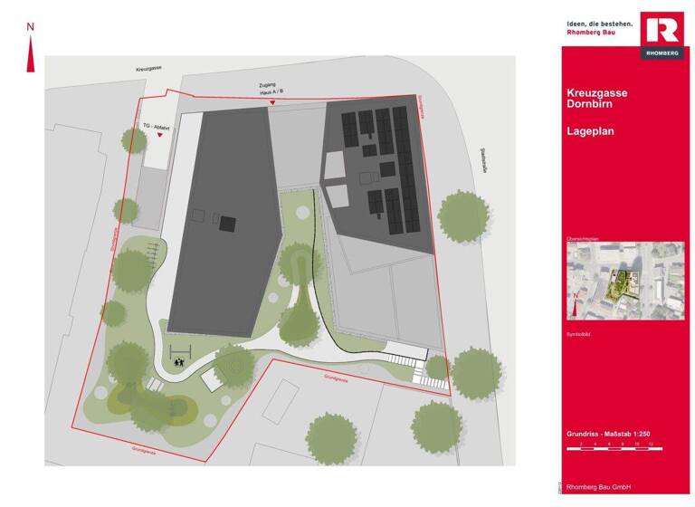 Terrassenwohnung zum Kauf - Erstbezug 601.000 € 3 Zimmer 71,6 m² Kreuzgasse 2 Dornbirn 6850