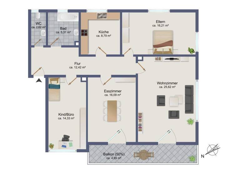Wohnung zum Kauf 648.000 € 4 Zimmer 106,3 m² 1. Geschoss Starnberg 82319