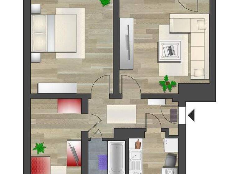 Wohnung zur Miete 360 € 3 Zimmer 60 m² 2. Geschoss Reitzenhainer Str. 3 Altchemnitz Chemnitz 09120