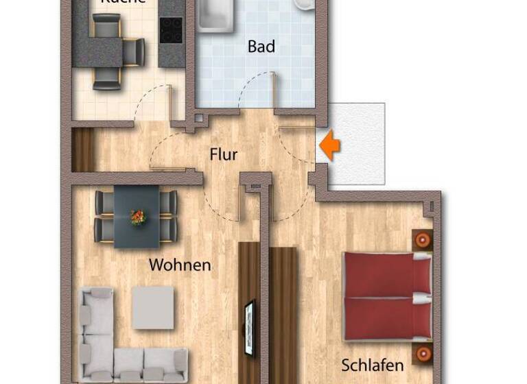 Wohnung zur Miete 398 € 2 Zimmer 76,5 m²<br/>Wohnfläche 2.<br/>Geschoss Lohweg 10 Zeulenroda Zeulenroda-Triebes 07937