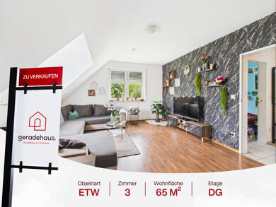 Wohnung zum Kauf 185.900 € 3 Zimmer 65,5 m² Dachgeschoss, 2. Geschoss Lingen Lingen 49809