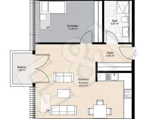Wohnung zur Miete 1.040 € 2 Zimmer 52 m² 2. Geschoss frei ab 01.09.2026 Weilerswister Straße Friesheim Erftstadt 50374