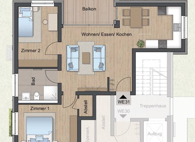 Wohnung zum Kauf - Erstbezug provisionsfrei 333.000 € 3 Zimmer 70,1 m² EG Bahnhofstraße 100-106 Gaildorf 74405