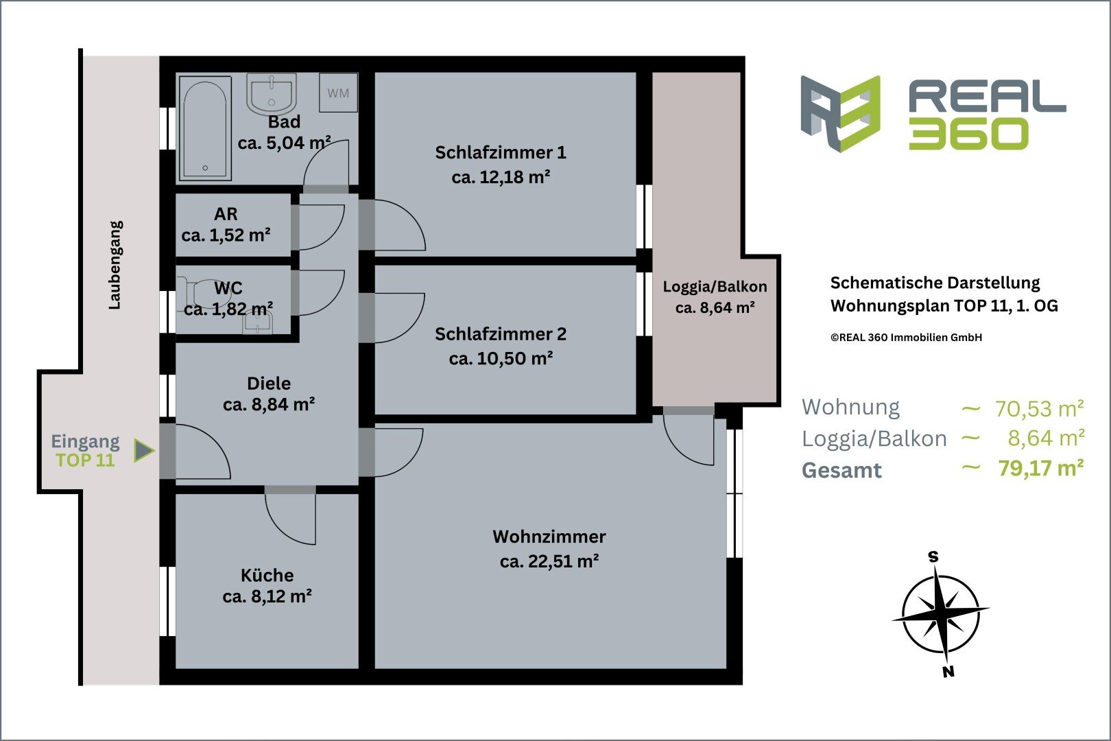 Wohnung zum Kauf 228.000 € 3 Zimmer 80 m²<br/>Wohnfläche 11.<br/>Geschoss Eferding 4070