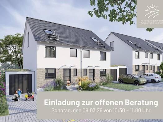 Doppelhaushälfte zum Kauf - Neubau provisionsfrei 595.900 € 5 Zimmer 132 m² 353 m² Grundstück Im Buschfeld 38 Elsen Grevenbroich 41515