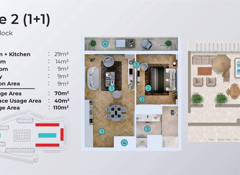 Wohnung zum Kauf 325.000 € 2 Zimmer 61 m² 1. Geschoss Yeni Iskele 99850