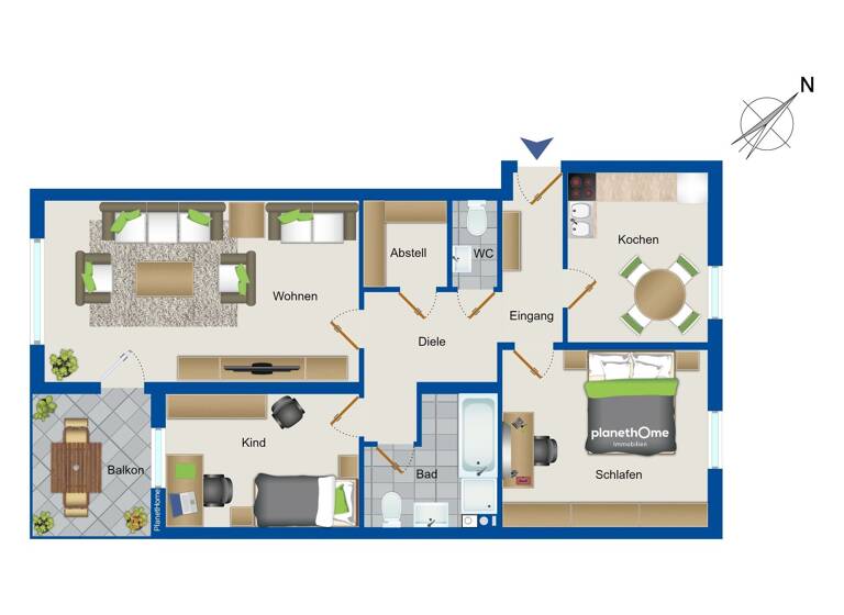 Wohnung zum Kauf 248.000 € 3 Zimmer 84 m²<br/>Wohnfläche 2.<br/>Geschoss Waldkraiburg Waldkraiburg 84478
