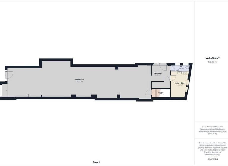 Laden zur Miete provisionsfrei 8,80 € 3 Zimmer 121,2 m² Verkaufsfläche Bamberg 96052