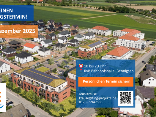 Wohnung zur Miete - Erstbezug 1.422 € 3 Zimmer 109,4 m² 3. Geschoss Bennigsen Springe 31832