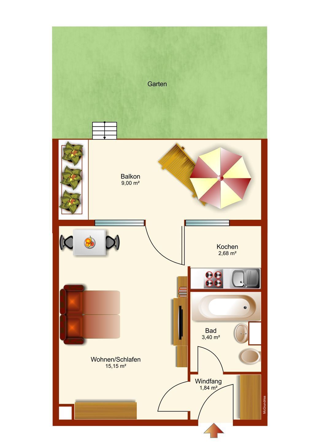 Wohnung zum Kauf als Kapitalanlage geeignet 188.000 € 1 Zimmer 27 m²<br/>Wohnfläche Partenkirchen Garmisch-Partenkirchen 82467