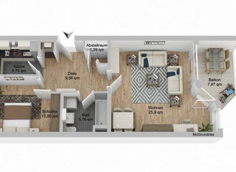 Wohnung zum Kauf 242.000 € 2 Zimmer 65 m² 2. Geschoss Schützenplatz Lüneburg 21337
