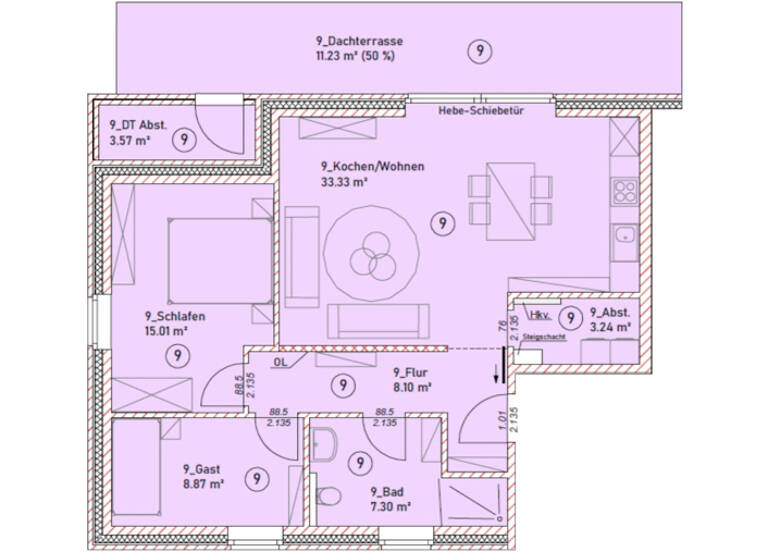 Penthouse zum Kauf 449.000 € 3 Zimmer 87 m²<br/>Wohnfläche Bad Zwischenahn II Bad Zwischenahn 26160