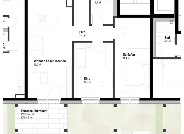 Wohnung zum Kauf provisionsfrei 527.800 € 3 Zimmer 91 m²<br/>Wohnfläche Ludwigsfeld Neu-Ulm 89231