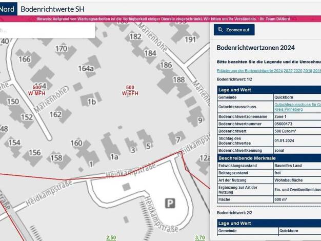 Grundstück zum Kauf provisionsfrei 219.500 € 439 m² Grundstück Heidkampstraße 1a Quickborn 25451