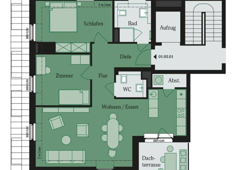 Wohnung zur Miete - Erstbezug 1.550 € 3 Zimmer 86,4 m² Bischof-Ketteler-Str. 26 Lämmerspiel Mühlheim 63165