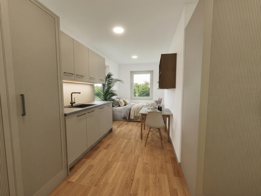 Studio zum Kauf - Neubau provisionsfrei als Kapitalanlage geeignet 319.830 € 1 Zimmer 20,2 m² Grasmeierstraße 8 Schwabing-Freimann München 80805