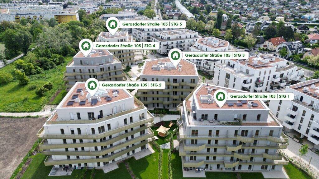 Wohnung zum Kauf - Erstbezug provisionsfrei 415.000 € 3 Zimmer 65,9 m² 1. Geschoss Gerasdorfer Straße 105 Wien 1210