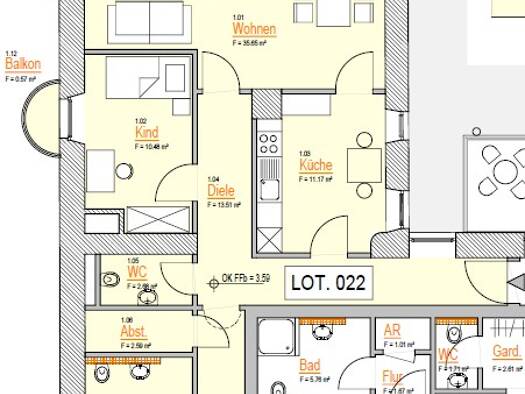 Wohnung zum Kauf provisionsfrei 535.000 € 3 Zimmer 108,4 m² route de Luxembourg 40 Echternach 6450
