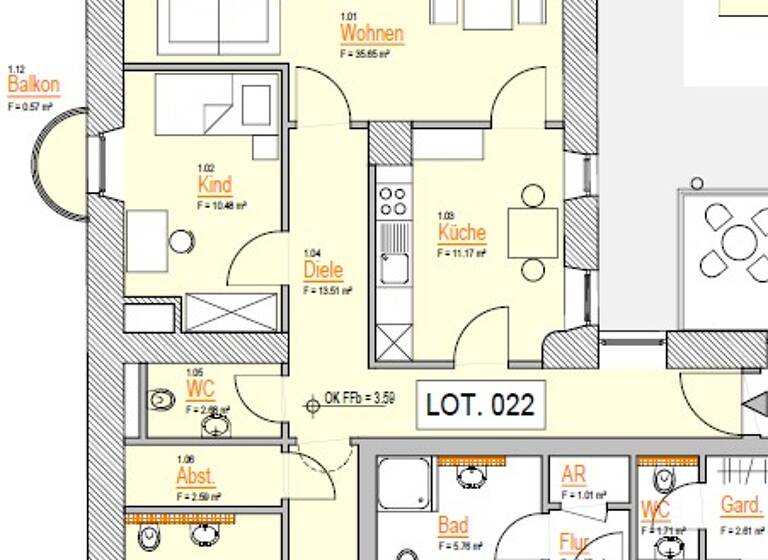 Wohnung zum Kauf provisionsfrei 535.000 € 3 Zimmer 108,4 m² route de Luxembourg 40 Echternach 6450