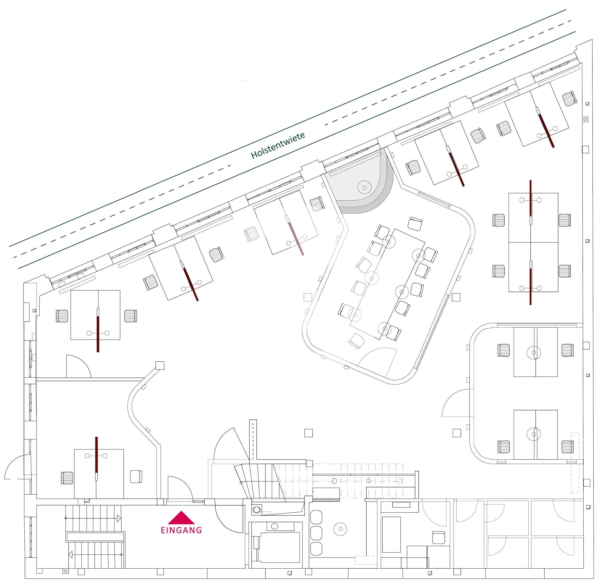 Bürofläche zur Miete 19 € 235 m²<br/>Bürofläche Ottensen Hamburg 22763