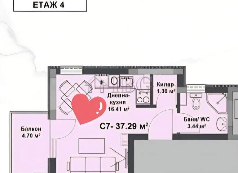 Wohnung zum Kauf 61.500 € 37,3 m² Sunny Beach