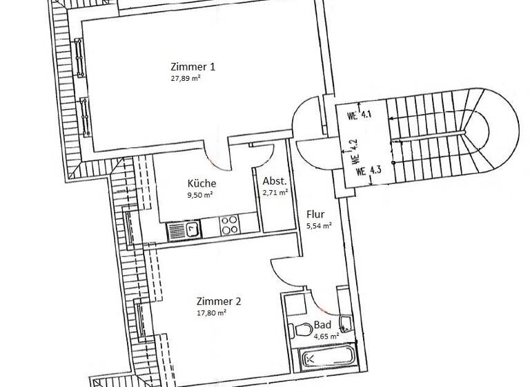 Wohnung zum Kauf 279.000 € 2 Zimmer 68,1 m²<br/>Wohnfläche 4.<br/>Geschoss Möllendorffstraße 108,109 Lichtenberg Berlin 10367