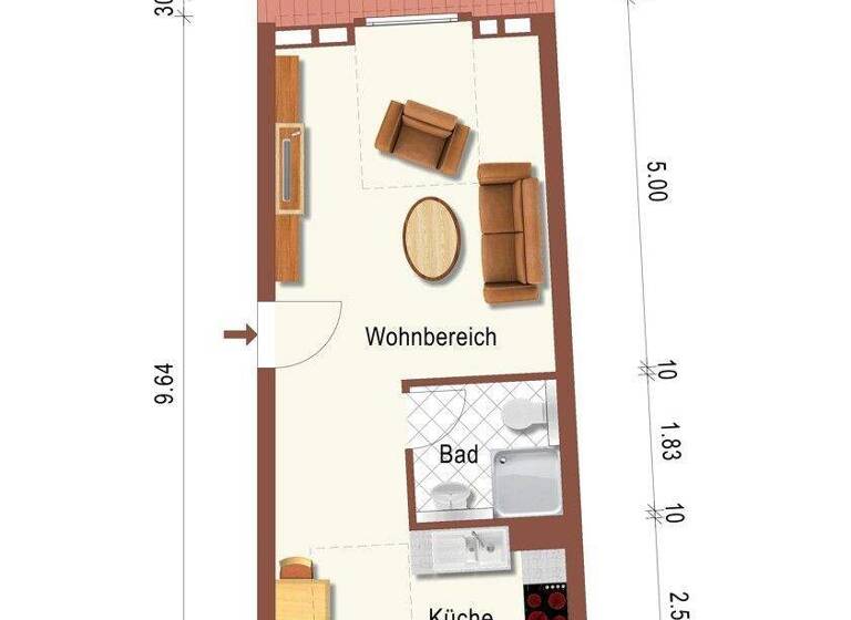 Studio zum Kauf 109.000 € 1 Zimmer 31 m² Käfertal Mannheim 68309