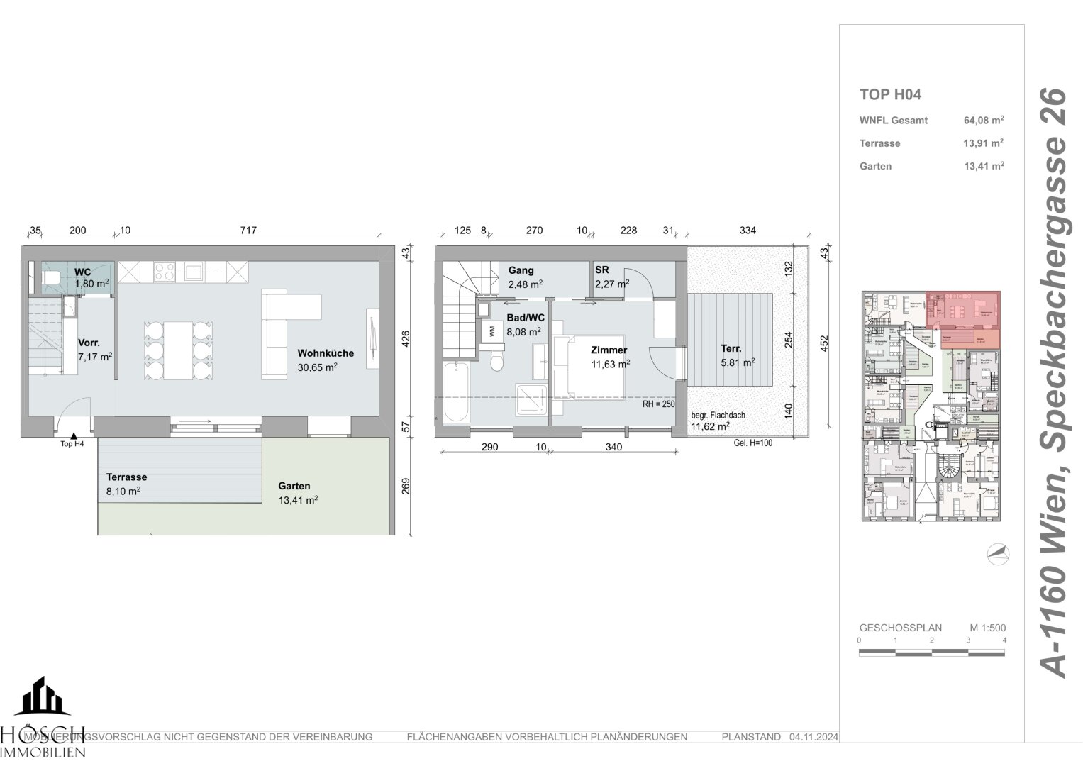 Reihenmittelhaus zum Kauf 515.000 € 2 Zimmer 64,1 m²<br/>Wohnfläche Wien 1160