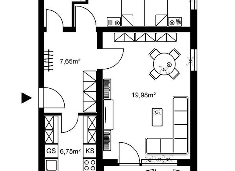 Wohnung zur Miete 690 € 2 Zimmer 57,7 m²<br/>Wohnfläche EG<br/>Geschoss Schützenstraße 29 Friedrichsdorf Friedrichsdorf 61381