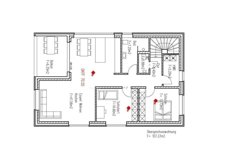 Wohnung zur Miete - Erstbezug 1.400 € 3 Zimmer 107,3 m² Borghorst Steinfurt 48565