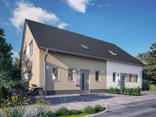 Doppelhaushälfte zum Kauf provisionsfrei 297.270 € 4 Zimmer 120 m² 590 m² Grundstück Teurow Halbe 15757