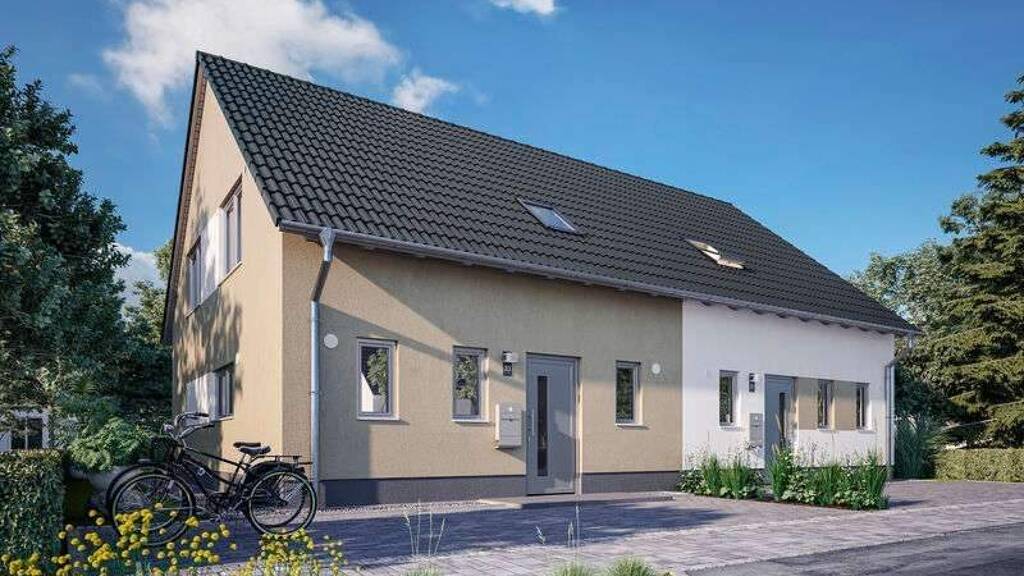 Doppelhaushälfte zum Kauf provisionsfrei 297.270 € 4 Zimmer 120 m² 590 m² Grundstück Teurow Halbe 15757