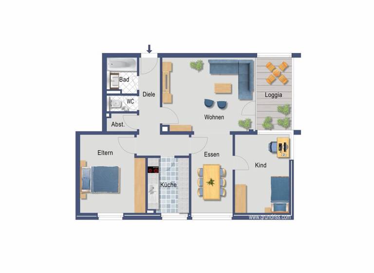 Wohnung zum Kauf provisionsfrei 225.000 € 3 Zimmer 82,8 m² 1. Geschoss Osterath Meerbusch 40670