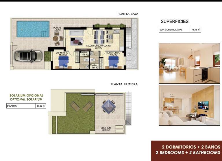 Doppelhaushälfte zum Kauf - Erstbezug provisionsfrei 351.000 € 3 Zimmer 73 m² 159 m² Grundstück Entrenaranjos 03319