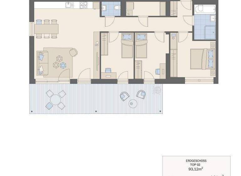 Wohnung zum Kauf - Erstbezug provisionsfrei 599.000 € 4 Zimmer 93,1 m² EG frei ab 01.08.2026 Jakomini Graz 8042