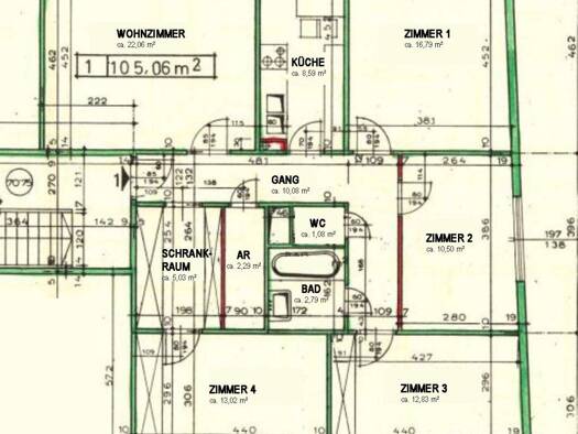 Immobilie in Penzing - Wohnung zum Kauf - Penzing - 395.000 € - 5 Zimmer, 105 m² - Bild 2