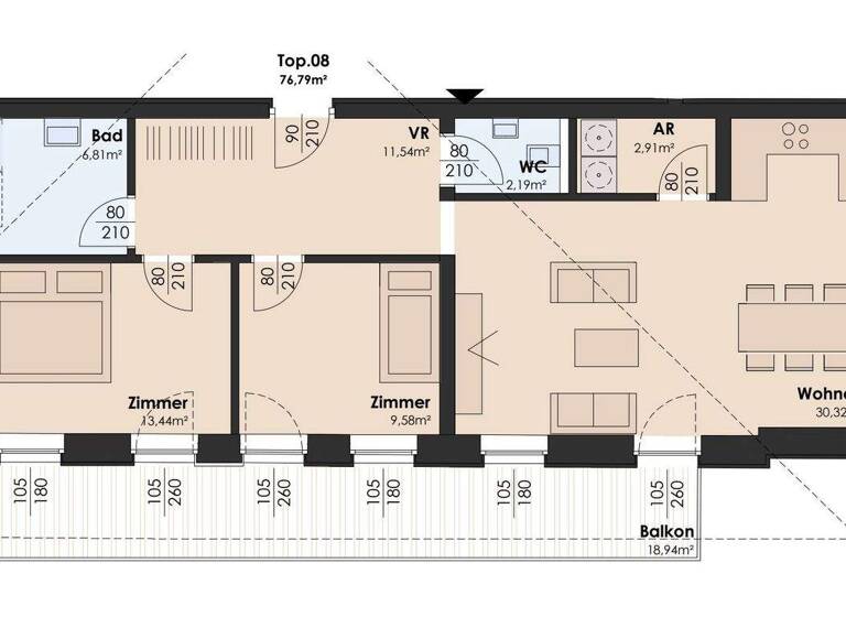 Wohnung zum Kauf 995.000 € 3 Zimmer 76,8 m² Walchsee 6344