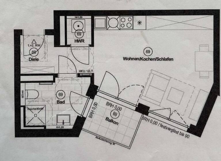 Studio zur Miete 1.100 € 1 Zimmer 36,9 m² Pankstraße 91 Gesundbrunnen Berlin 13357