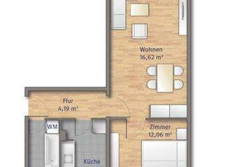 Wohnung zur Miete 306 € 2 Zimmer 51 m² 5. Geschoss Karl-Pilger-Straße 2d Ammendorf-Beesen Halle 06132