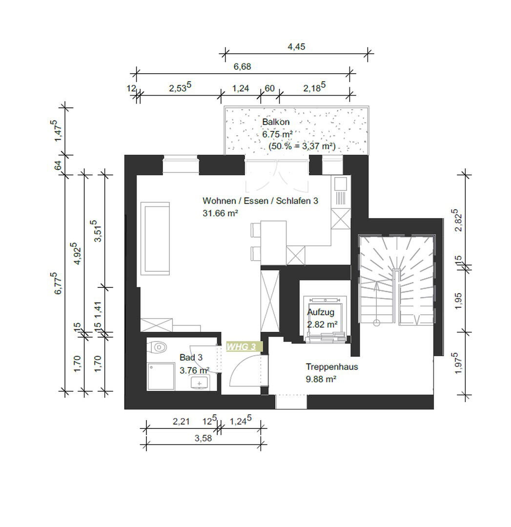 Wohnung zur Miete 640 € 1 Zimmer 39 m²<br/>Wohnfläche 1.<br/>Geschoss 01.02.2025<br/>Verfügbarkeit Elisenstraße 31 Stadtmitte Aschaffenburg 63741