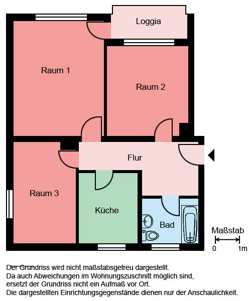 Wohnung zur Miete 519 € 3 Zimmer 70 m²<br/>Wohnfläche EG<br/>Geschoss ab sofort<br/>Verfügbarkeit Bismarckstraße 46 Mitte Menden 58708