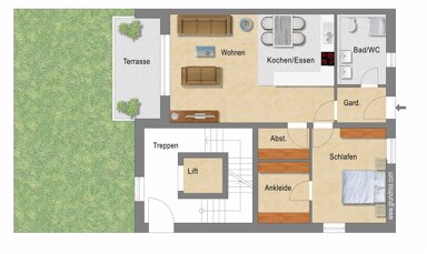 Wohnung zum Kauf 341.150 € 2 Zimmer 73 m² Deggendorf Deggendorf 94469