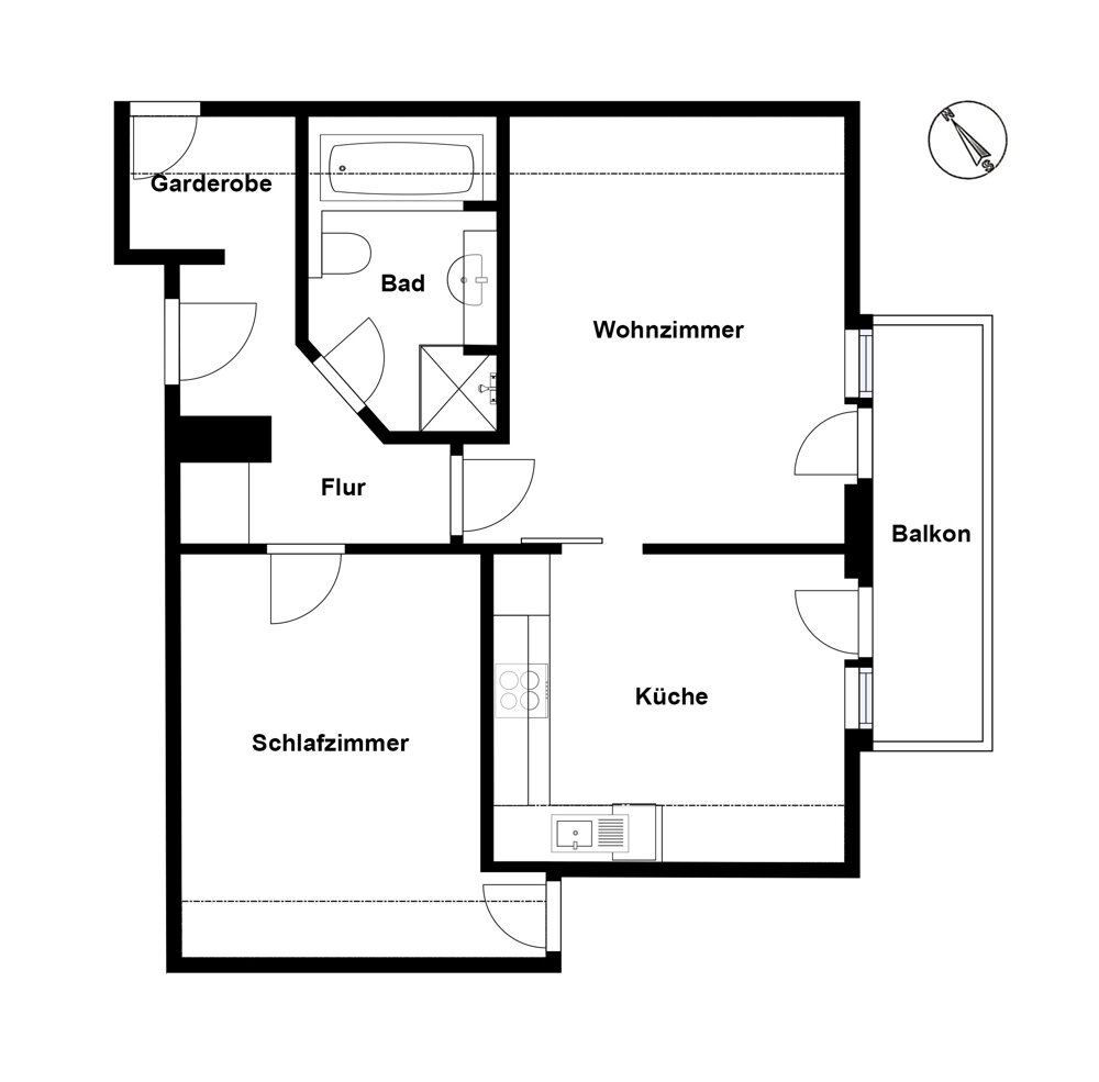 Wohnung zum Kauf 169.000 € 2 Zimmer 45,2 m²<br/>Wohnfläche Reichertshofen Reichertshofen 85084