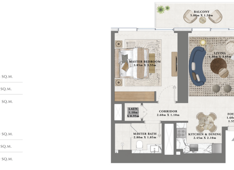 Wohnung zum Kauf provisionsfrei 440.700 € 2 Zimmer 70,4 m² Dubai