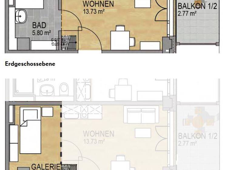 Studio zum Kauf provisionsfrei 174.900 € 1 Zimmer 22,3 m² Kumpfmühl-Ziegetsdorf-Neuprüll Regensburg 93051