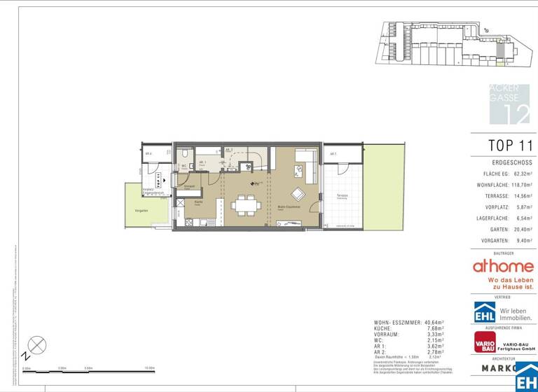 Reihenmittelhaus zum Kauf - Erstbezug 480.000 € 4 Zimmer 119 m² Ackergasse Wiener Neustadt 2700